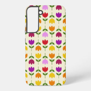 Scandinavian Style Colourful on Crm Flower Pattern Samsung Galaxy Case