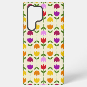 Scandinavian Style Colourful on Crm Flower Pattern Samsung Galaxy Case