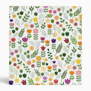 Scandinavian Style Flora & Fauna Pattern Binder