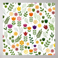 Scandinavian Style Flora & Fauna Pattern