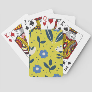Scandinavian style, floral seamless pattern. playing cards