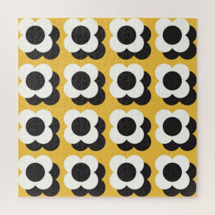 Scandinavian style, floral vintage pattern jigsaw puzzle