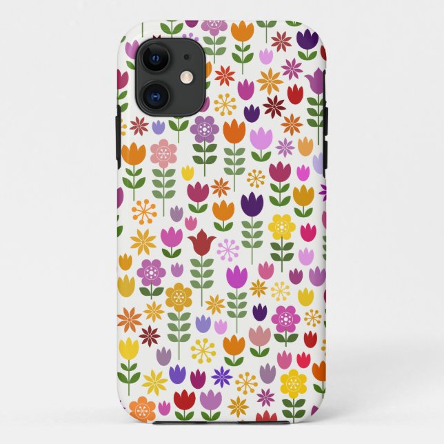 Scandinavian Style Flower Pattern Case-Mate iPhone Case (Back)