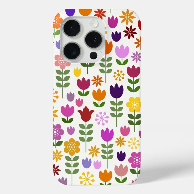 Scandinavian Style Flowers Big Pattern Case-Mate iPhone Case (Back)