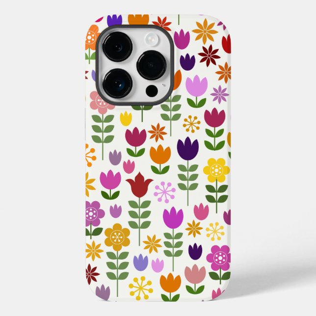 Scandinavian Style Flowers Big Pattern Case-Mate iPhone Case (Back)