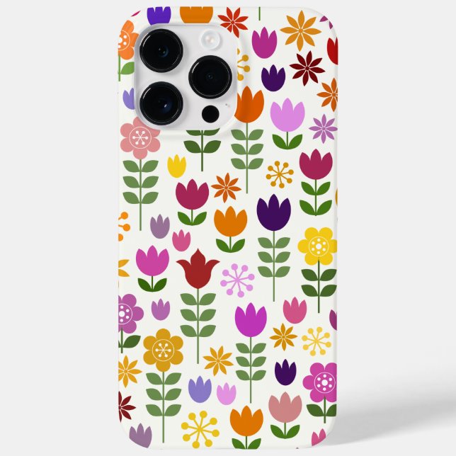 Scandinavian Style Flowers Big Pattern Case-Mate iPhone Case (Back)