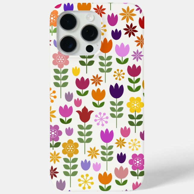 Scandinavian Style Flowers Big Pattern Case-Mate iPhone Case (Back)