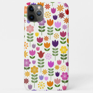Scandinavian Style Flowers Big Pattern iPhone 11 Pro Max Case