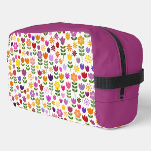 Scandinavian Style Flowers Pattern Dopp Kit