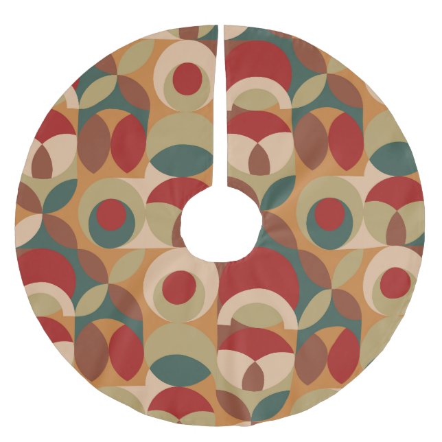 Scandinavian Style Geometry Minimal Artwork Brushed Polyester Tree Skirt (Front)