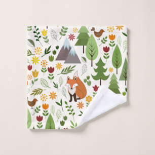 Scandinavian Style Illustrations+Crm Big Pattern Wash Cloth