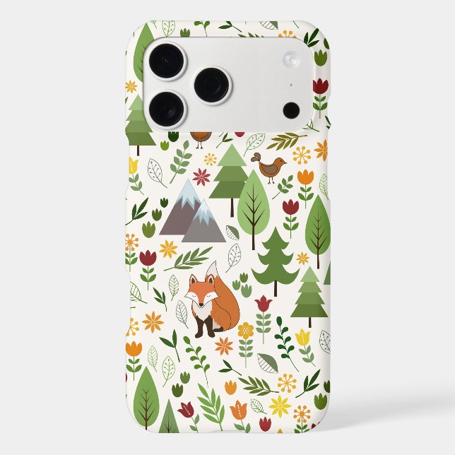 Scandinavian Style Illustrations on Cream Pattern (Verso)