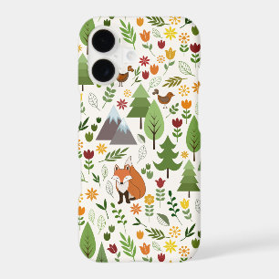 Scandinavian Style Illustrations on Cream Pattern