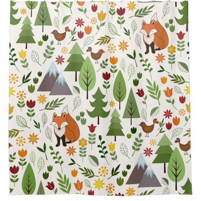 Scandinavian Style Illustrations on Cream Pattern (Front)