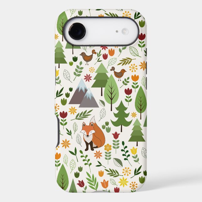 Scandinavian Style Illustrations on Cream Pattern (Back)