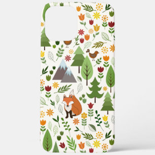 Scandinavian Style Illustrations on Cream Pattern iPhone 12 Pro Max Case