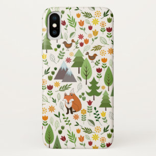 Scandinavian Style Illustrations on Cream Pattern Case-Mate iPhone Case