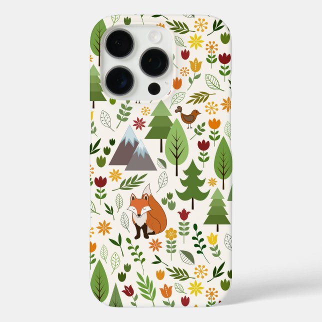 Scandinavian Style Illustrations on Cream Pattern Case-Mate iPhone Case (Back)