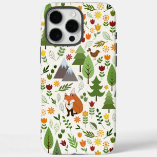 Scandinavian Style Illustrations on Cream Pattern iPhone 16 Pro Max Case