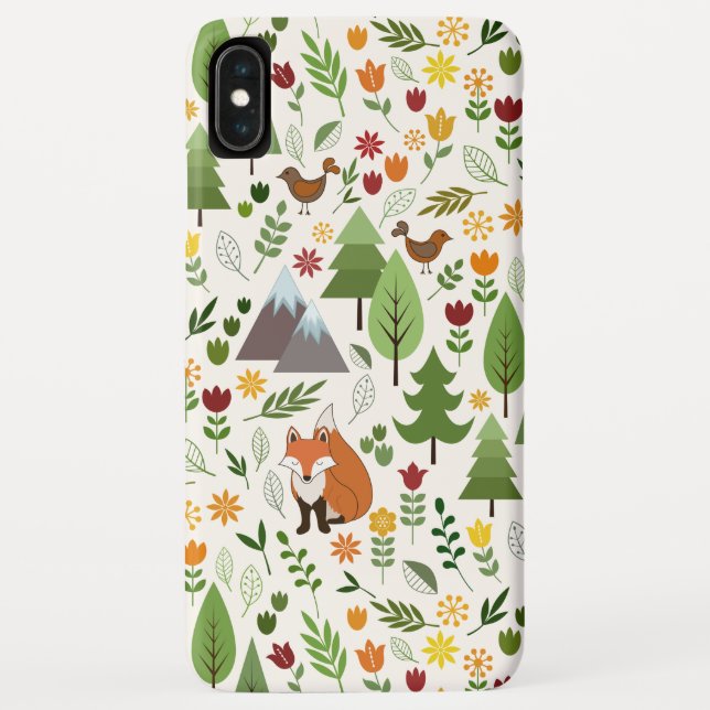 Scandinavian Style Illustrations on Cream Pattern Case-Mate iPhone Case (Back)