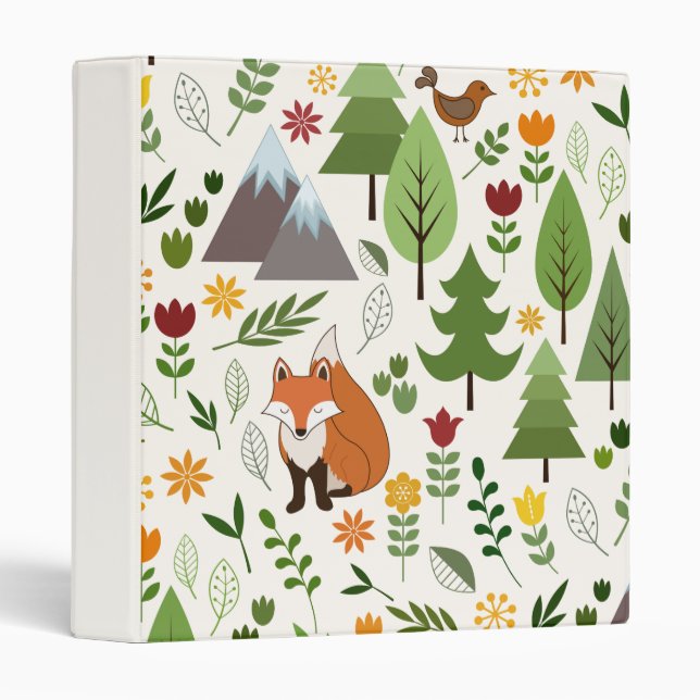 Scandinavian Style Illustrations on Crm Big Ptn Binder (Front/Spine)