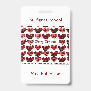 Scandinavian Style Institution School Teacher Name Badge