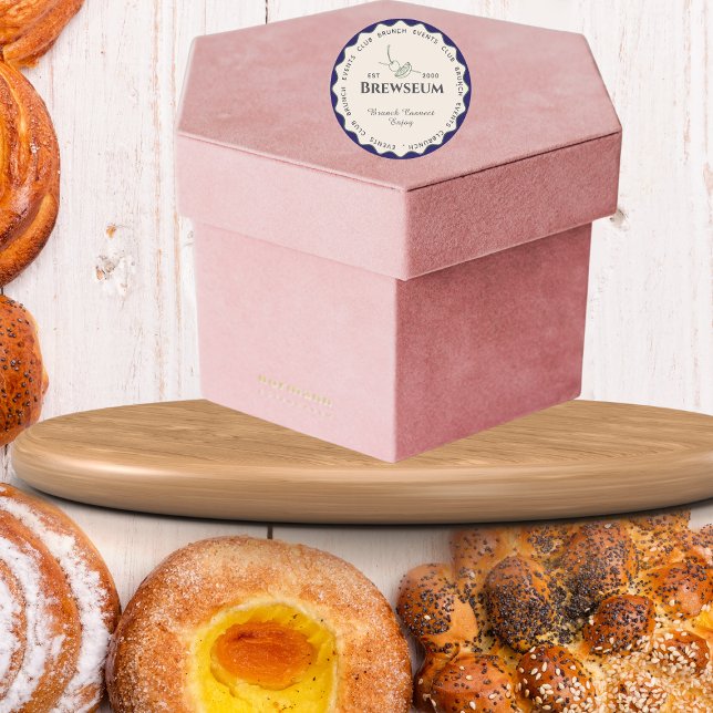 Scandinavian Style Minimal Café Resto Logo Sticker (Créateur téléchargé)