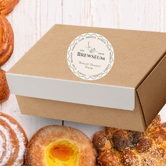 Scandinavian Style Minimal Café Resto Logo Sticker