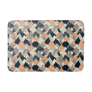 Scandinavian Style Mountain Pattern Bath Mat