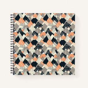 Scandinavian Style Mountain Pattern Notebook
