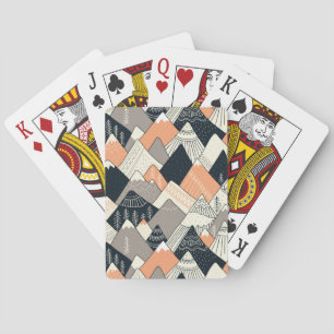 Scandinavian Style Mountain Pattern Playing Cards