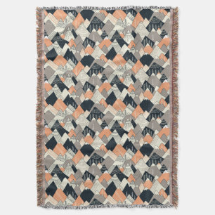 Scandinavian Style Mountain Pattern Throw Blanket
