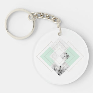 Scandinavian Style Outlined Design Keychain