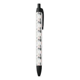 Scandinavian Style Semi-Circle Pattern Black Ink Pen