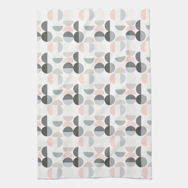 Scandinavian Style Semi-Circle Pattern Kitchen Towel (Vertical)