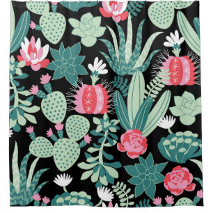 Scandinavian Style Succulents Seamless Pattern