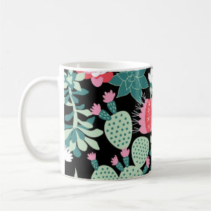 Scandinavian Style Succulents Seamless Pattern Coffee Mug