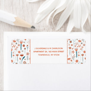 Scandinavian Summer Flowers Return Address