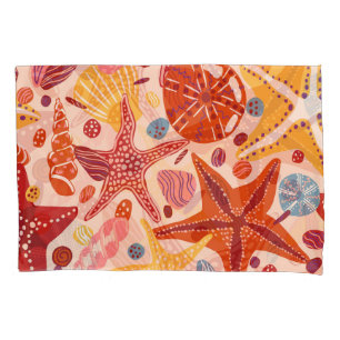 Scandinavian Summer Sea: Starfish Pattern Pillowcase