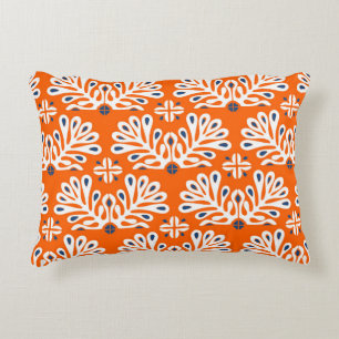 Scandinavian Tradition: Ethnic Floral Mosaic. Accent Pillow