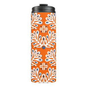 Scandinavian Tradition: Ethnic Floral Mosaic. Thermal Tumbler