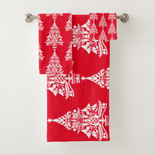 Scandinavian Traditional Christmas Decorations Bath Towel Set