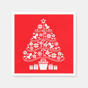 Scandinavian Traditional Christmas Decorations Napkin