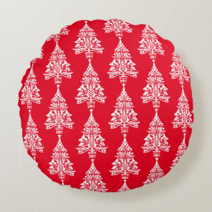 Scandinavian Traditional Christmas Decorations Round Pillow