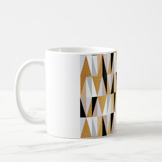 Scandinavian Triangles: Christmas Colour Pattern. Coffee Mug (Left)
