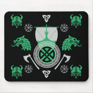 Scandinavian Viking Norsemen Home Decor Mouse Pad