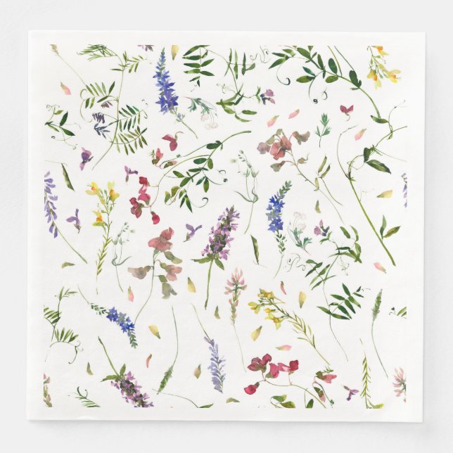 Scandinavian Wildflowers Meadow Napkin (Front)