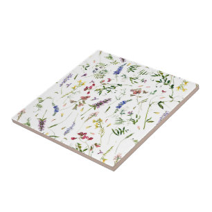 Scandinavian Wildflowers Meadow Tile
