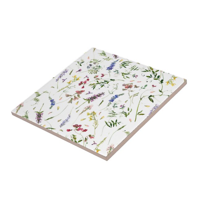 Scandinavian Wildflowers Meadow Tile (Side)