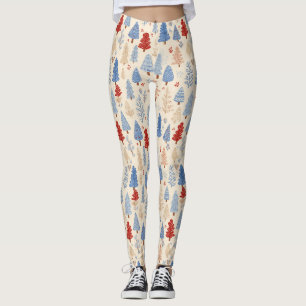 Scandinavian Winter Forest Pattern (1) Leggings